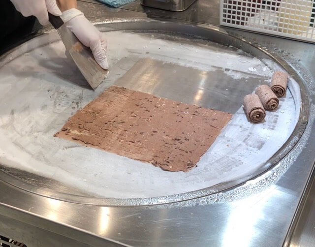 ローリーズロールアイスクリームのチョコレートブラウニー