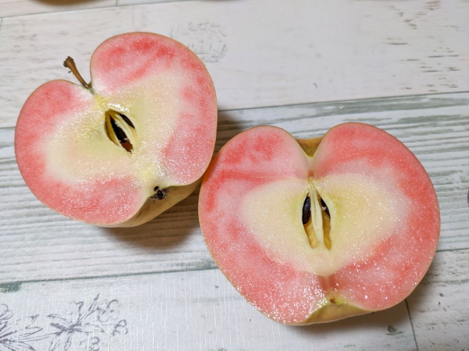 新品種りんご なかののきらめき は美味しい 果肉がピンクで可愛い どこで買える 名古屋グルメ ぱるとよ